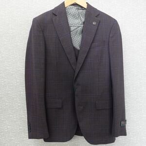 Ted Baker No Ordinary Joe London Purple Plaid Suit Jacket 40R